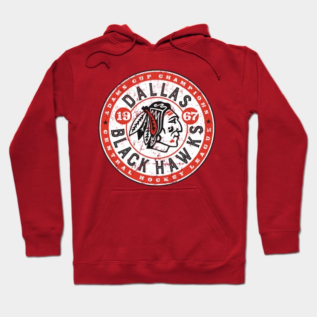 Dallas Black Hawks Hoodie by MindsparkCreative